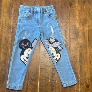 Monnalisa Disney Minnie Mouse Toddler Girl Jeans in Size 4